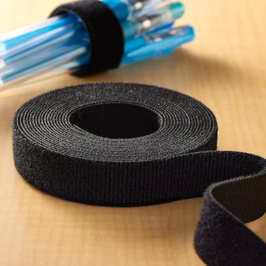 VELCRO® Brand ONE-WRAP® Black Roll, 12ft.
